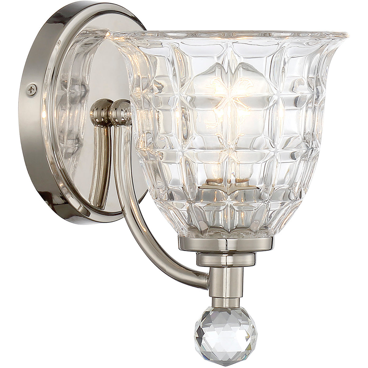Birone 1-Light Wall Sconce in Polished Nickel