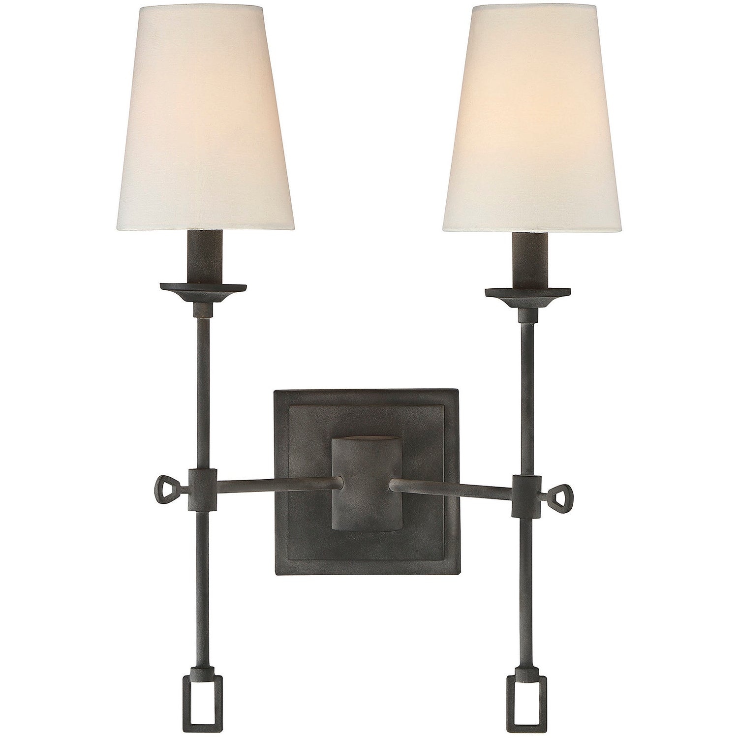 Lorainne 2-Light Wall Sconce in Oxidized Black