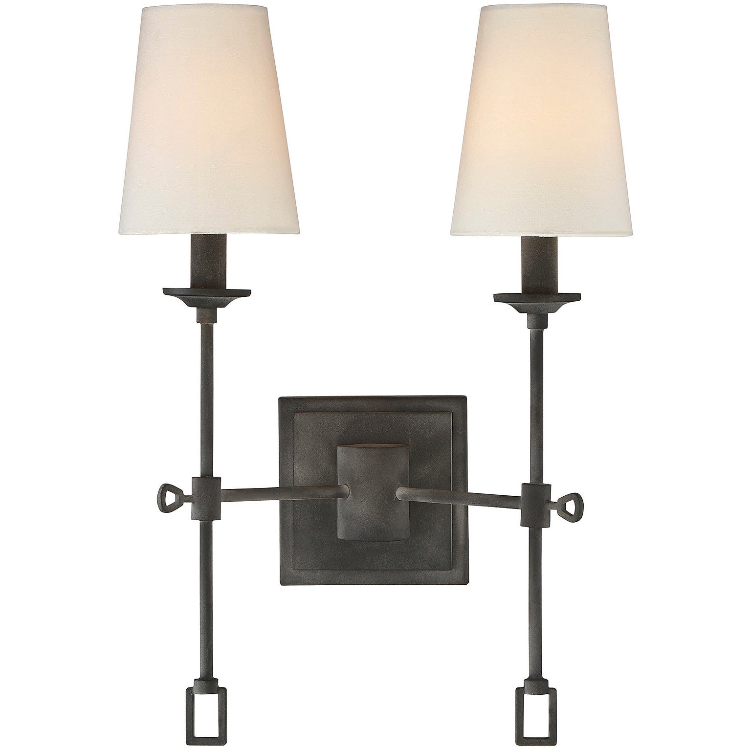 Lorainne 2-Light Wall Sconce in Oxidized Black