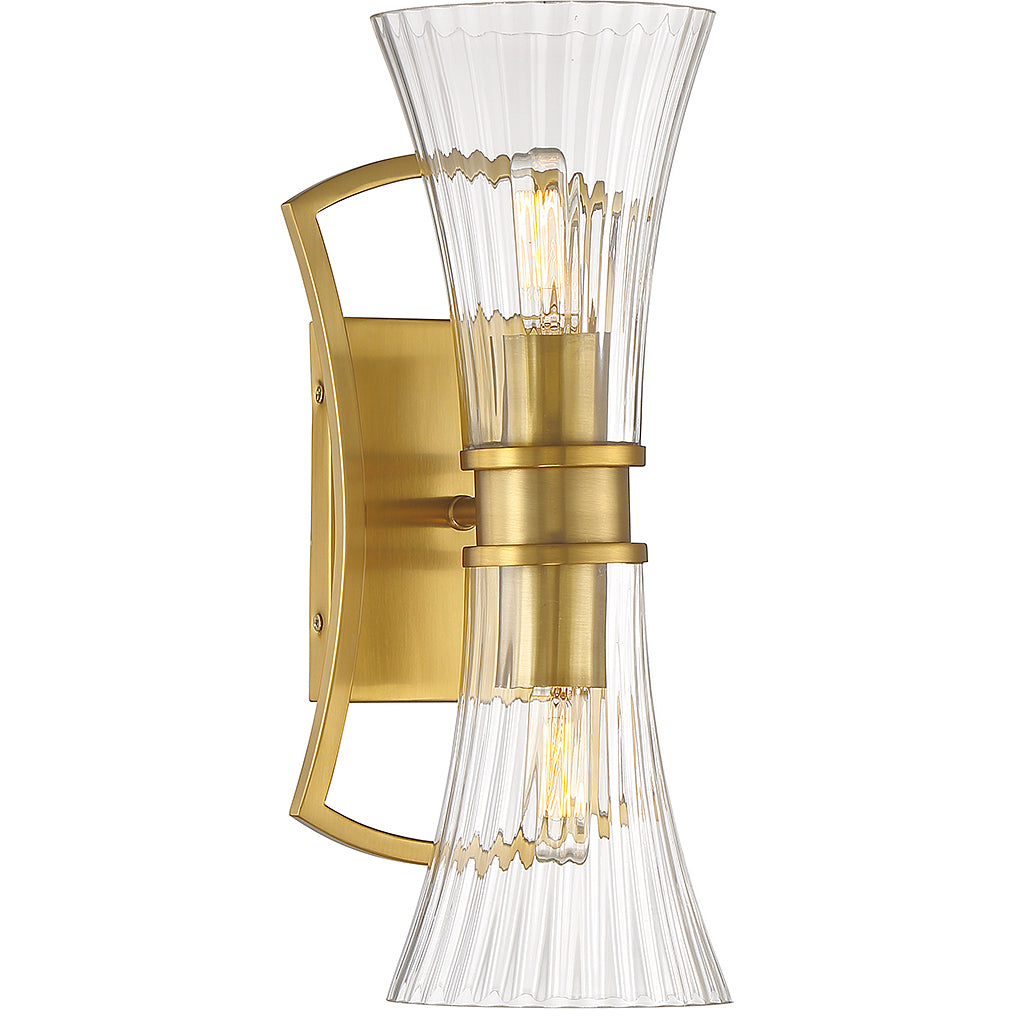 Bennington 2-Light Wall Sconce in Warm Brass