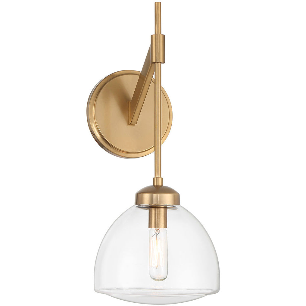 Corbin 1-Light Wall Sconce in Warm Brass