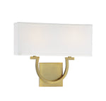 Savoy House Rhodes 2-Light Wall Sconce — Warm Brass