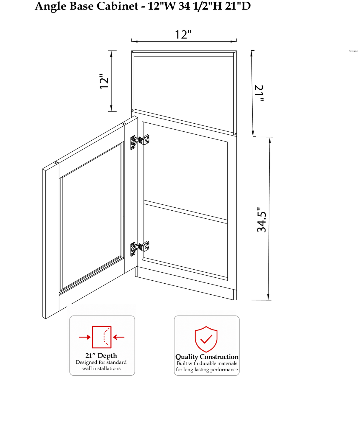 RHC-STU-WO-BAE12L - Specification Drawing