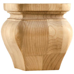 4-1/4" W x 4-1/4" D x 4-1/4" H Cherry Square Turned Bun Foot