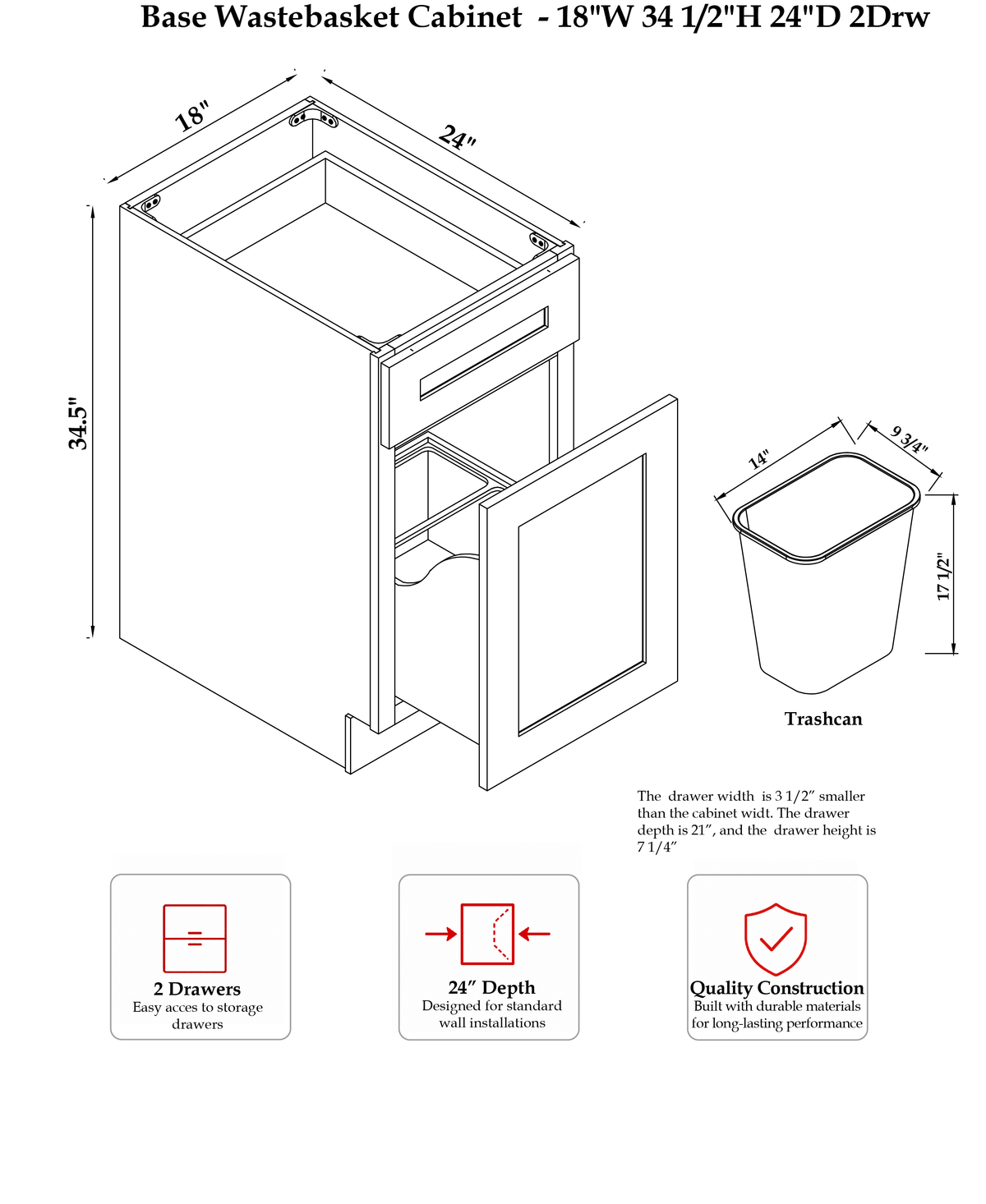 RHC-SIG-O-B18-Trash - Specification Drawing