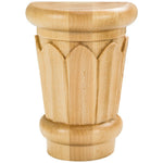 4-7/16" W x 2-3/16" D x 5-7/8" H Rubberwood Reed Capital