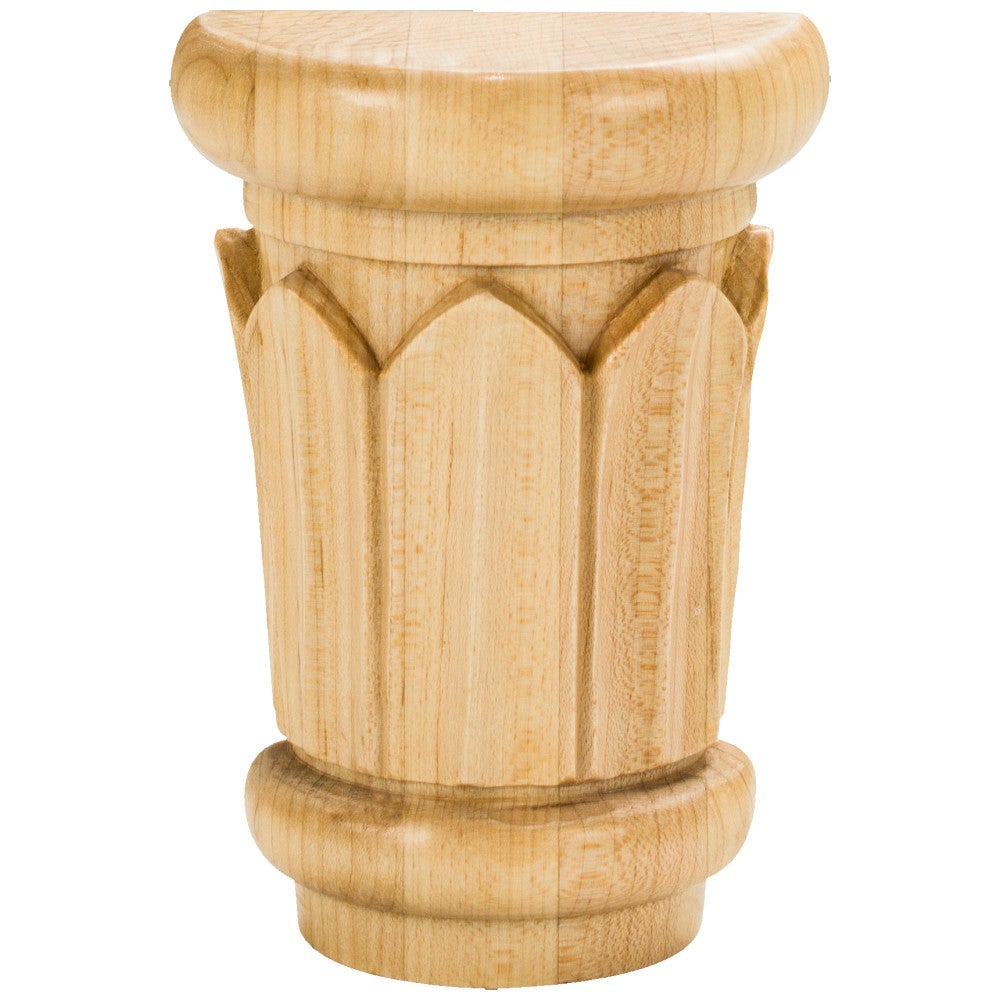3-7/16" W x 1-3/4" D x 4-13/16" H Rubberwood Reed Capital