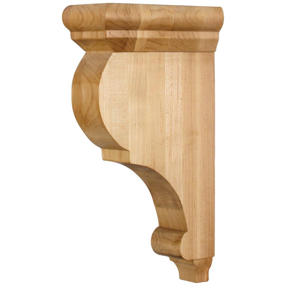 3" W x 6-1/2" D x 12" H Rubberwood Smooth Corbel
