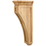 3" W x 6" D x 14" H Rubberwood Mission Corbel