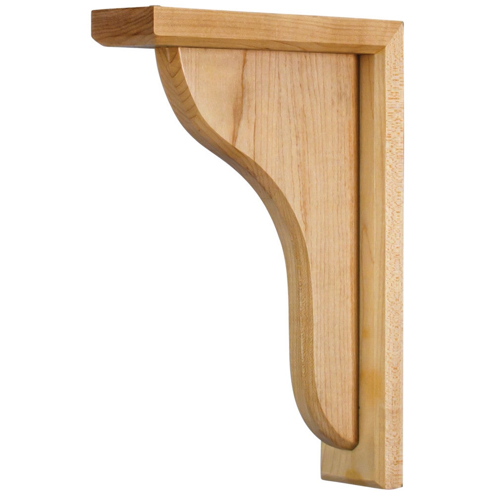 2" W x 7-1/2" D x 10-1/2" H Rubberwood Beveled Bar Corbel
