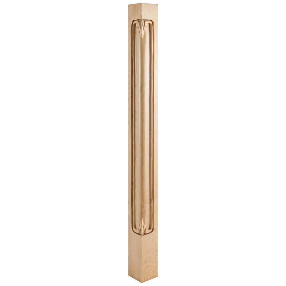 2-3/4" W x 2-3/4" D x 35-1/2" H Cherry Acanthus Corner Post