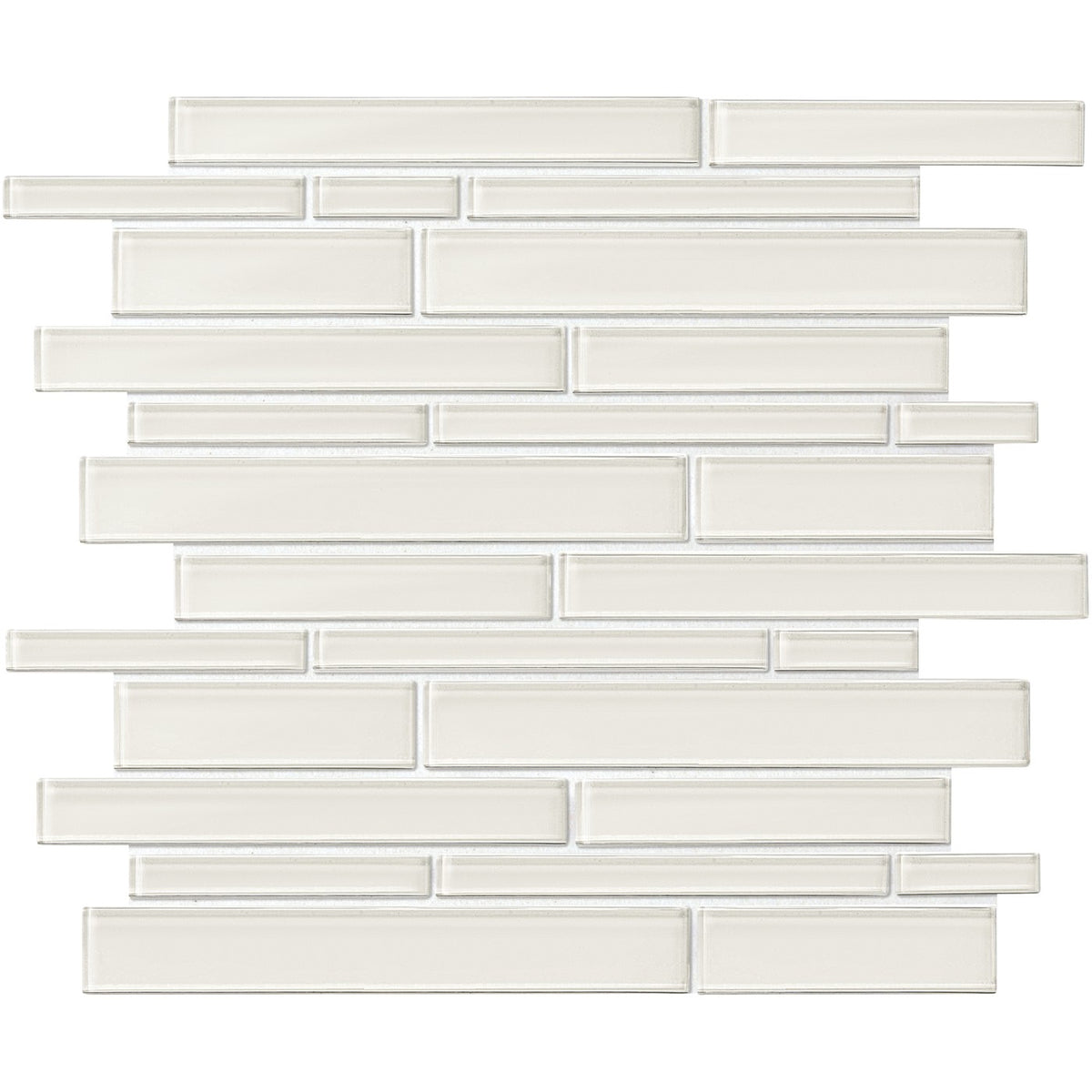 Daltile Amity White random-linear ceramic mosaic