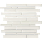 Daltile Amity White random-linear ceramic mosaic