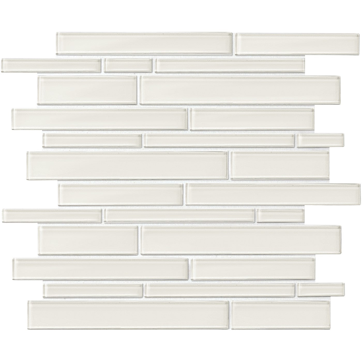 Daltile Amity White random-linear ceramic mosaic