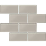Daltile Amity Grey 3″×6″ glossy wall tile