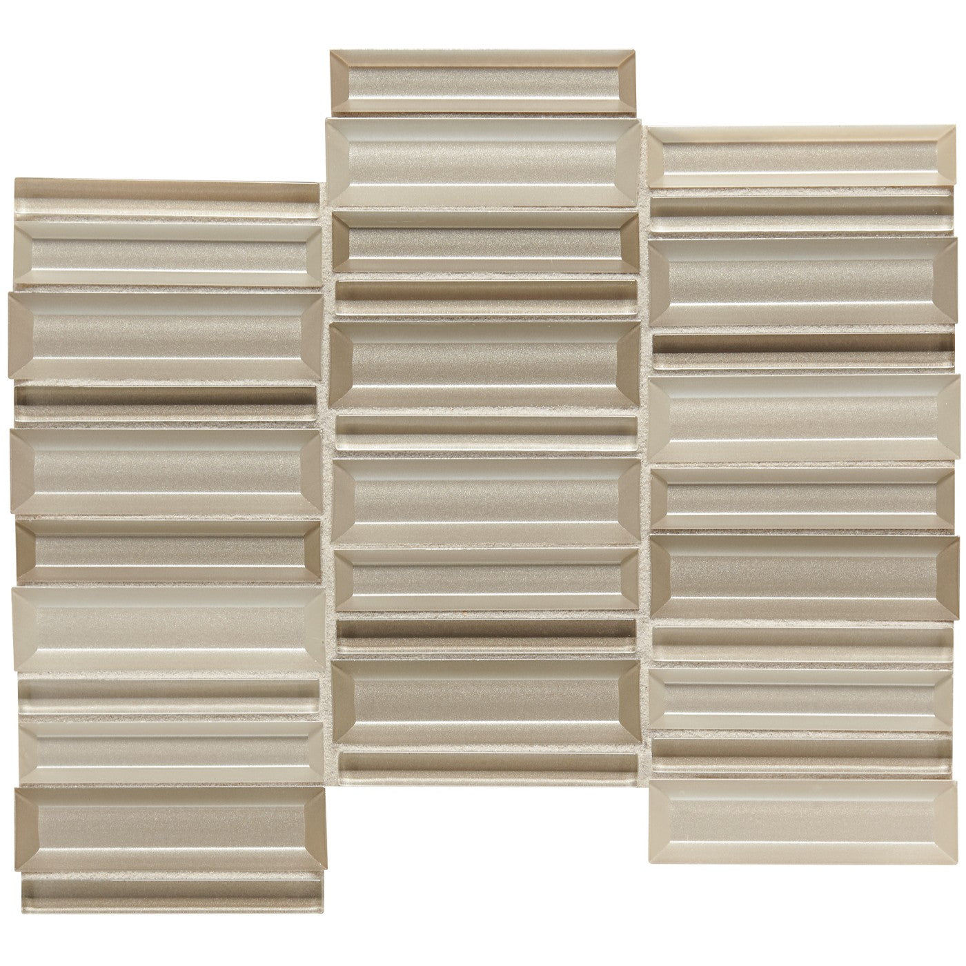 Daltile Cascading Waters Shimmer Shore glass and stone mosaic