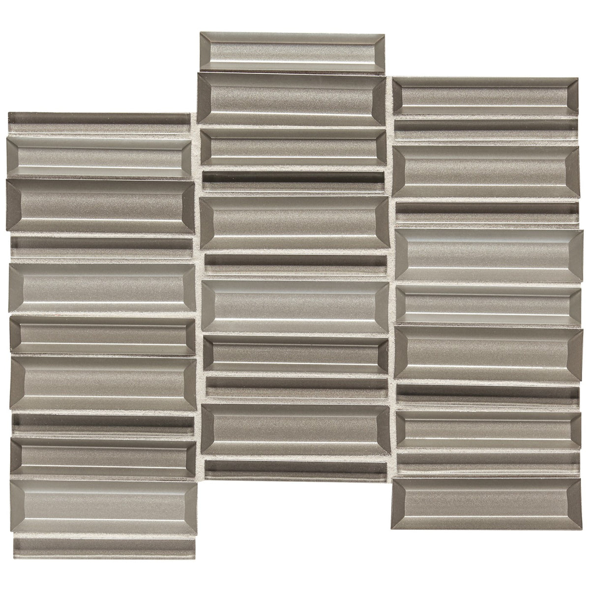 Daltile Cascading Waters Silver Surge glass and stone mosaic