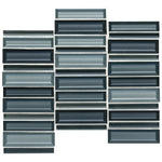 Daltile Cascading Waters Cerulean Swell glass and stone mosaic