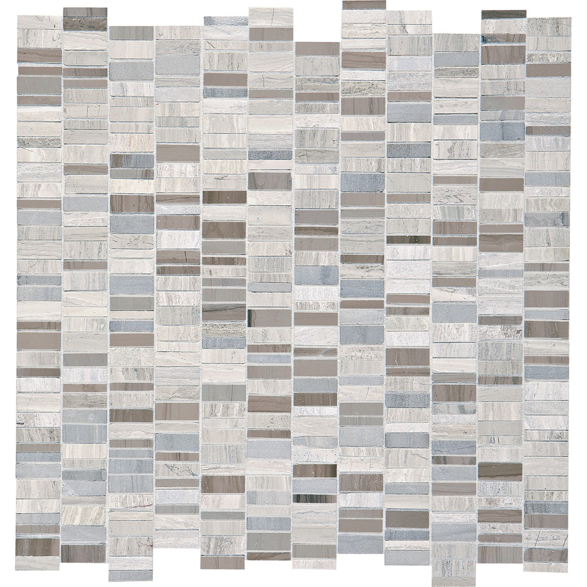 Daltile Decorative Accents Chenille White/Silver Screen mosaic