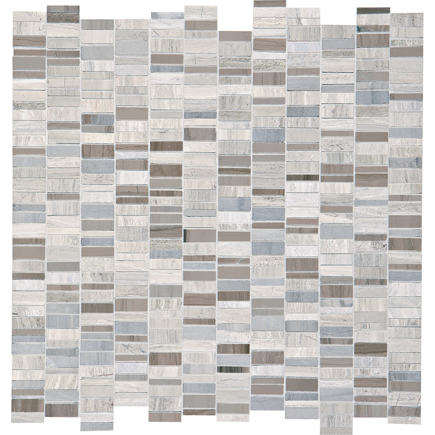 Daltile Decorative Accents Chenille White/Silver Screen mosaic