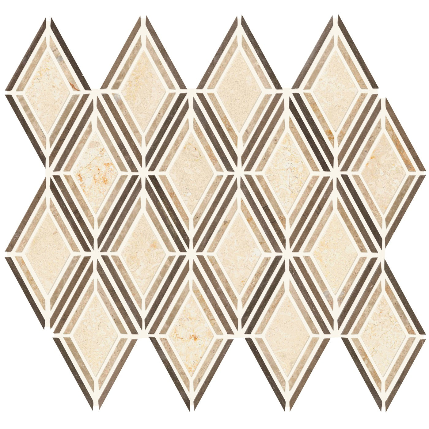 Daltile Decorative Accents Argyle Blend Beige mosaic