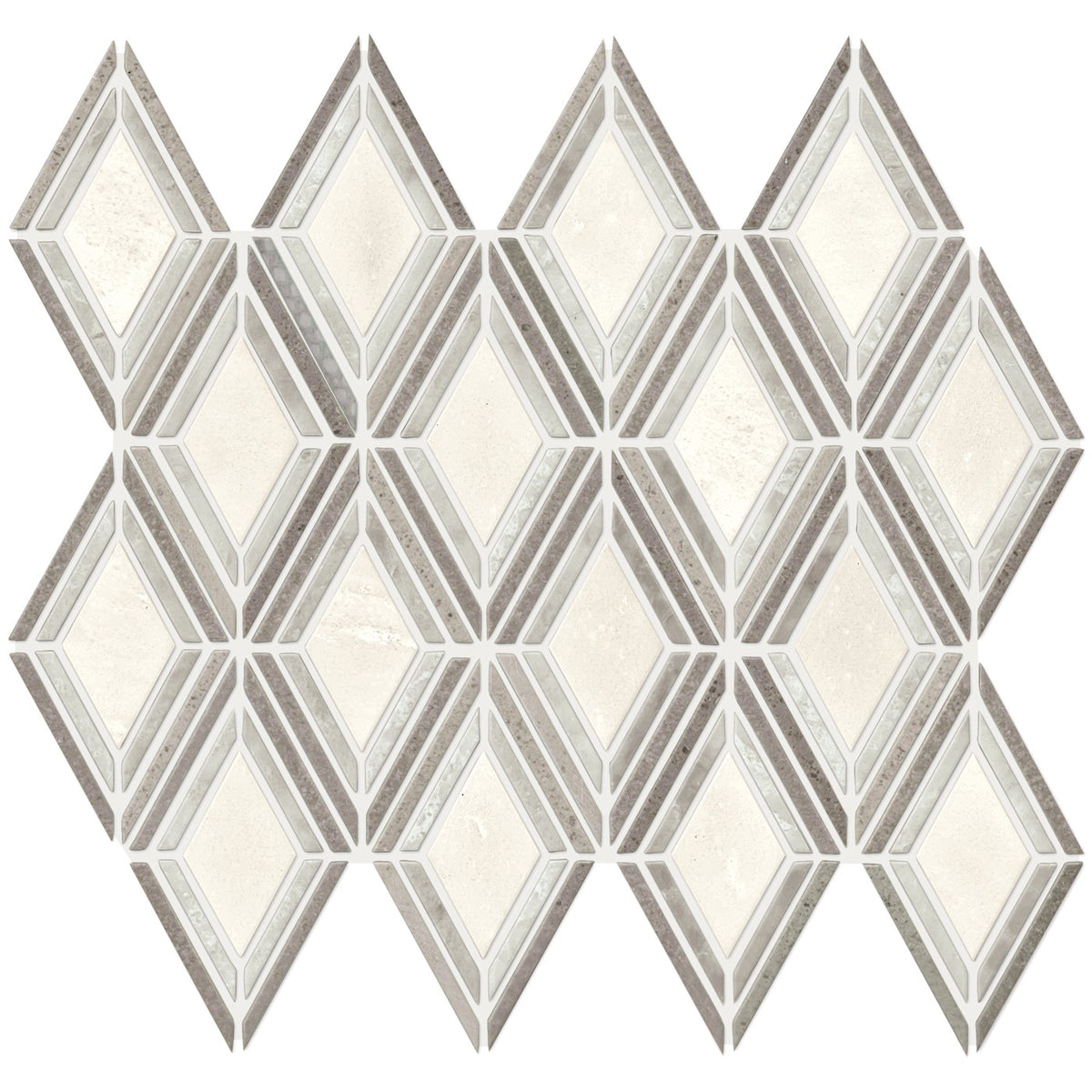 Daltile Decorative Accents Argyle Blend Gray mosaic
