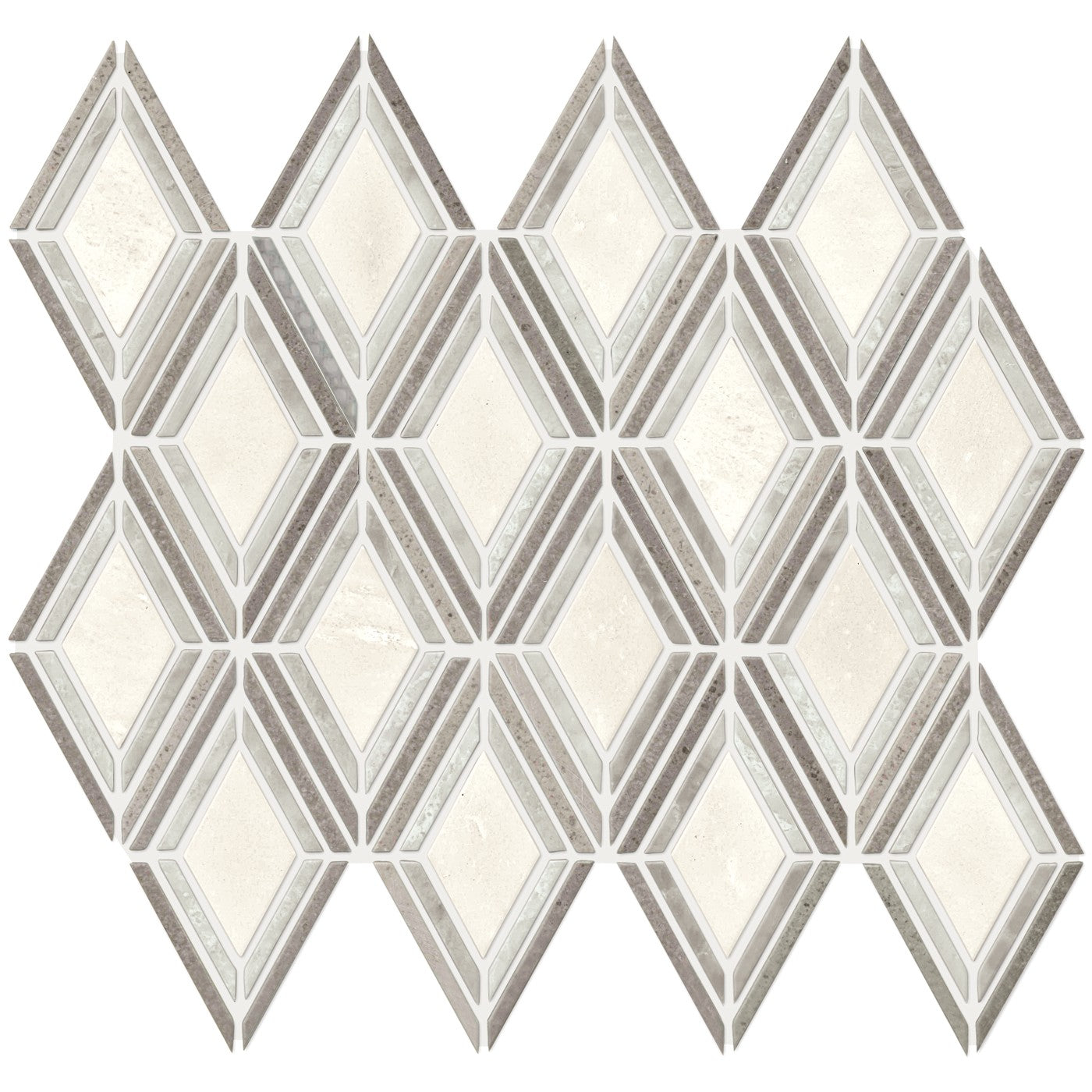 Daltile Decorative Accents Argyle Blend Gray mosaic