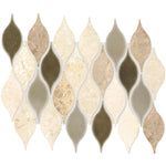 Daltile Decorative Accents Lumia Leaf Beige mosaic