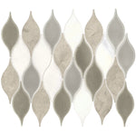 Daltile Decorative Accents Lumia Leaf Gray mosaic
