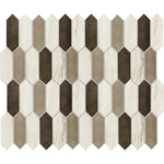 Daltile Fonte Pier White Blend 2x6 picket mosaic