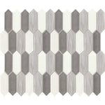 Daltile Fonte Nautical Grey Blend 2x6 picket mosaic