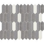Daltile Fonte Heather Harbor Blend 2x6 picket mosaic