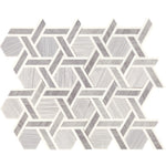 Daltile Fonte Nautical Grey Blend rotating hexagon mosaic