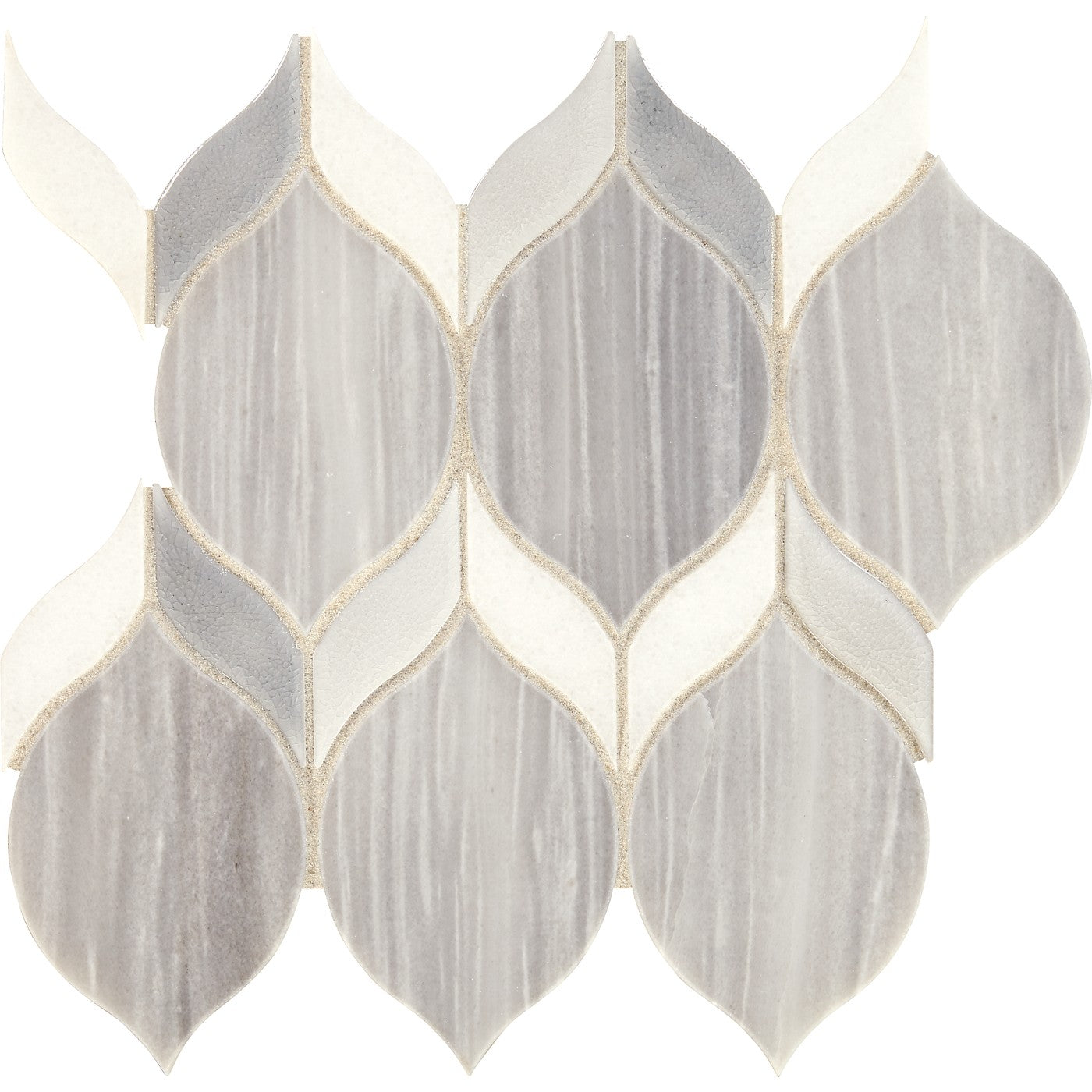 Daltile Fonte Nautical Grey Blend double leaf mosaic