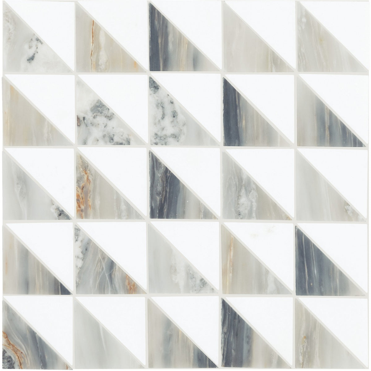 Daltile Gamma Azure Blend marble mosaic