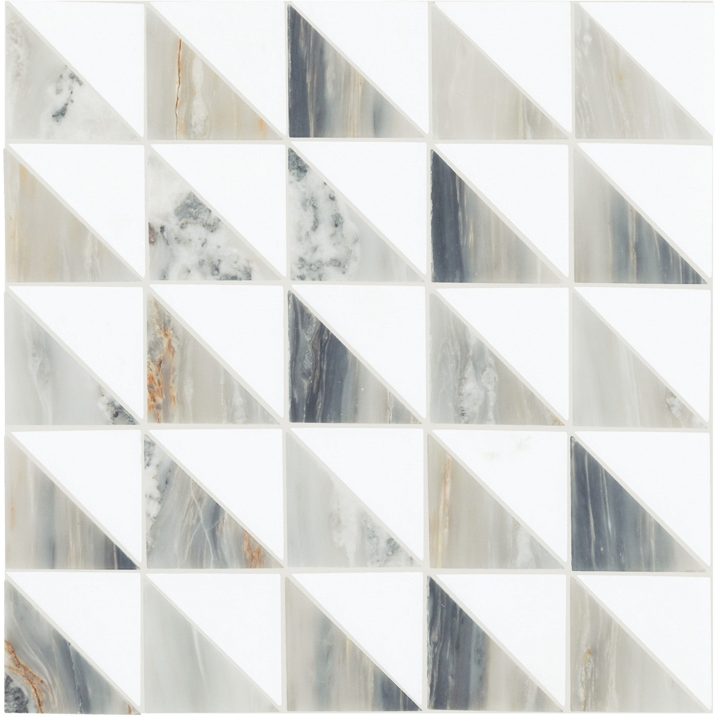 Daltile Gamma Azure Blend marble mosaic