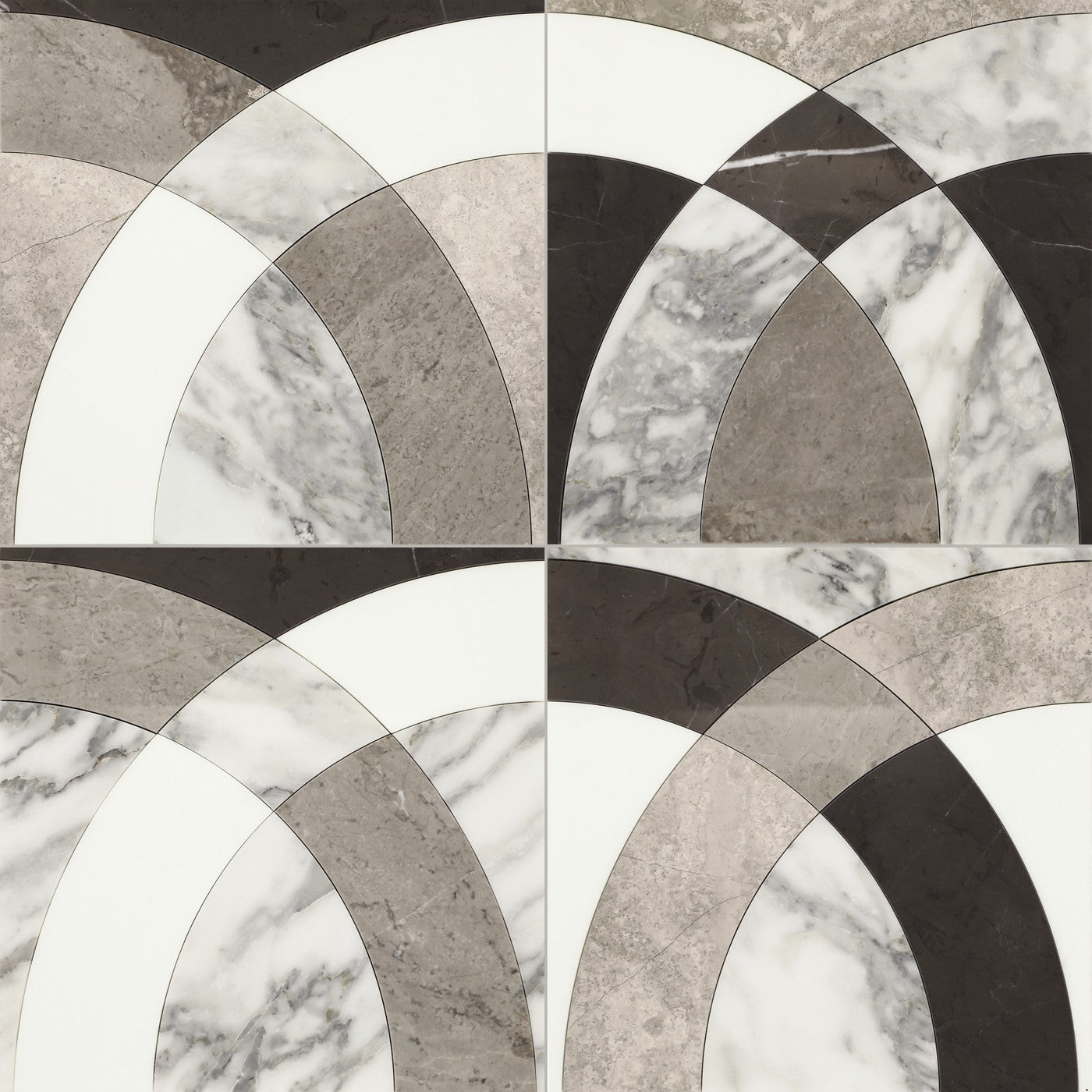 Daltile Eclessia Marble Arabescato Argento Blend marble mosaic