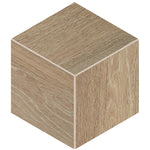 Daltile Emerson Wood Butter Pecan 3D Cube wood-look porcelain mosaic