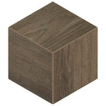 Daltile Emerson Wood Hickory Pecan 3D Cube wood-look porcelain mosaic