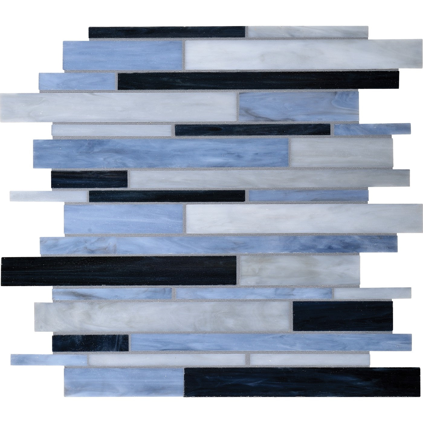 Daltile Serenade Motor City random linear glass mosaic