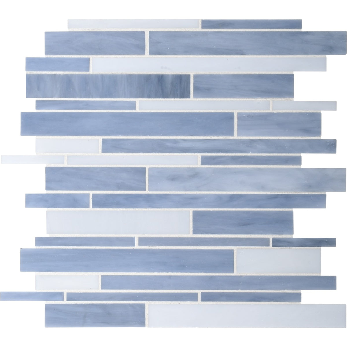Daltile Serenade Techno random linear glass mosaic