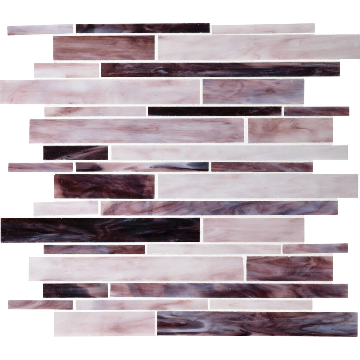 Daltile Serenade Cresent City random linear glass mosaic