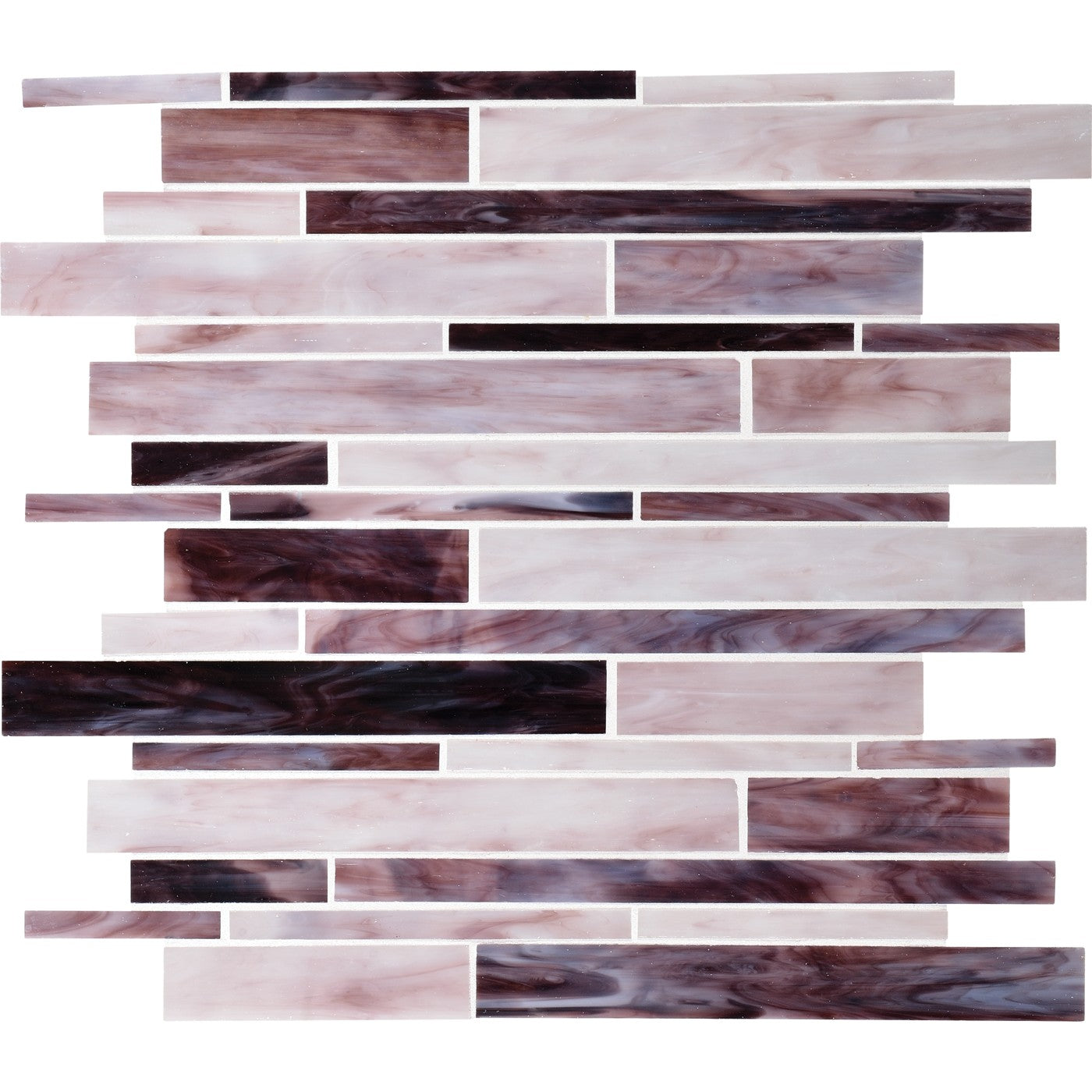 Daltile Serenade Cresent City random linear glass mosaic