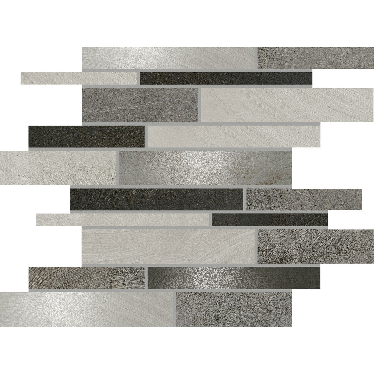 Daltile Ironcraft Grey Black Blend mosaic