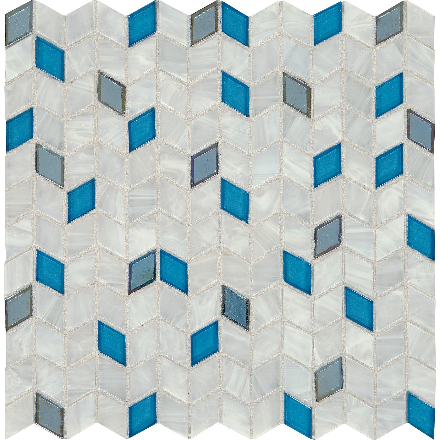 Daltile Interstellar glass mosaic in Blue Bayou