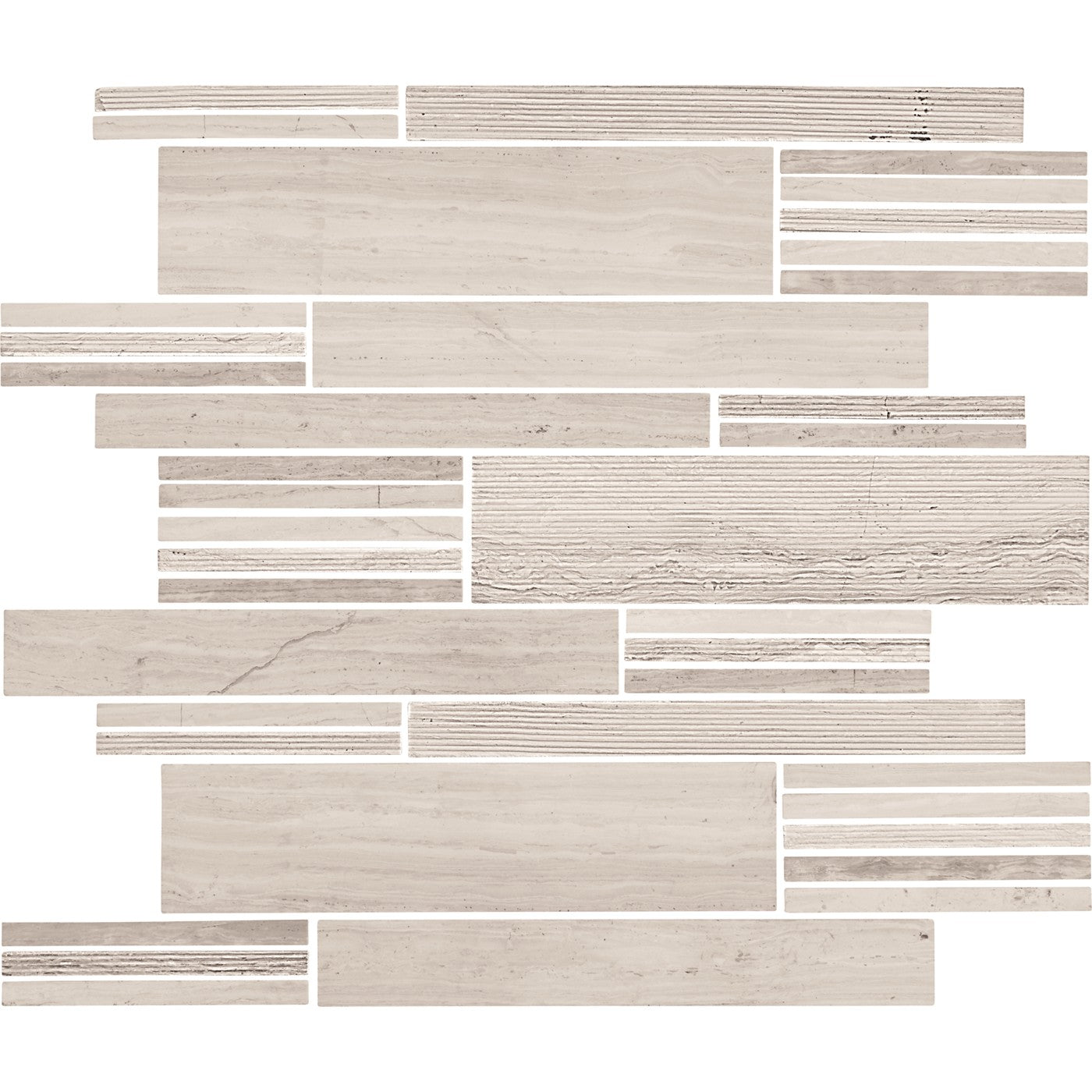 Daltile Minute Mosaix Chenille White groutless stone mosaic