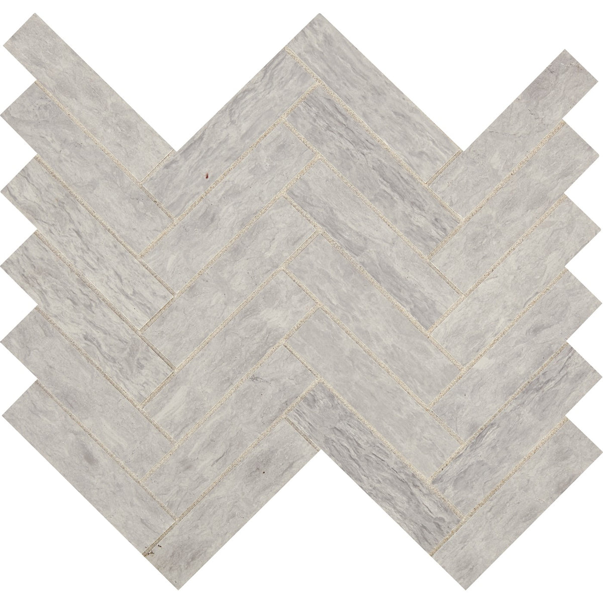Daltile Fonte Heather Harbor herringbone mosaic