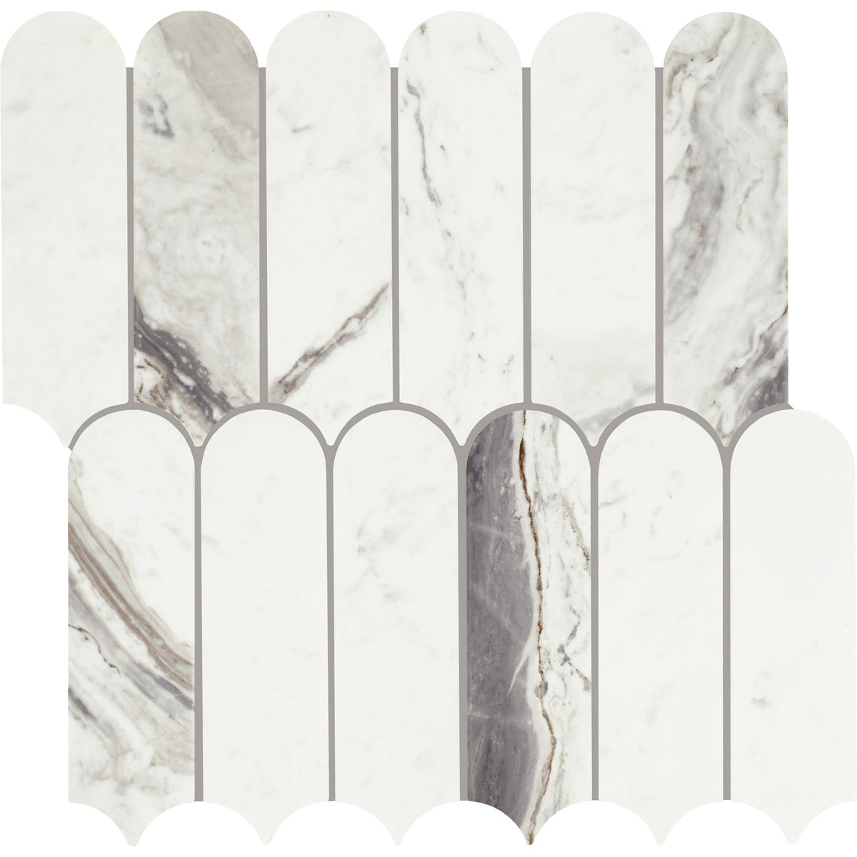 Daltile Eclessia Marble Volakas marble mosaic