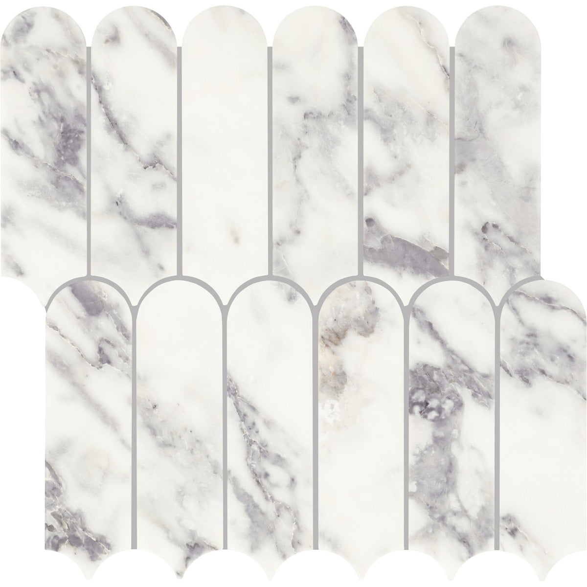 Daltile Eclessia Marble Arabescato Argento marble mosaic
