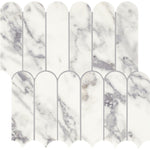 Daltile Eclessia Marble Arabescato Argento marble mosaic